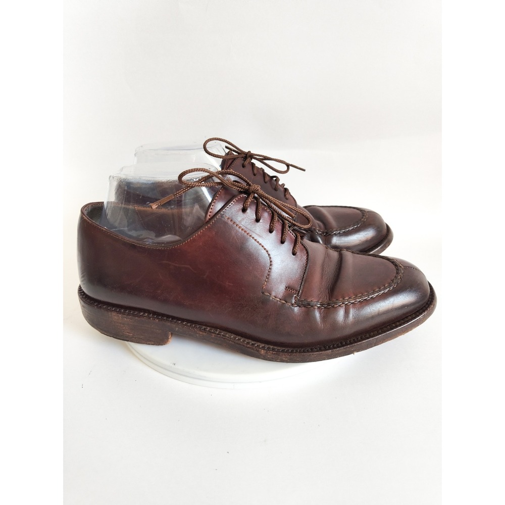 Cole Haan Derby Shoes 6.5 E Wide Leather Soles Lace Up Dress Split Toe Brown
